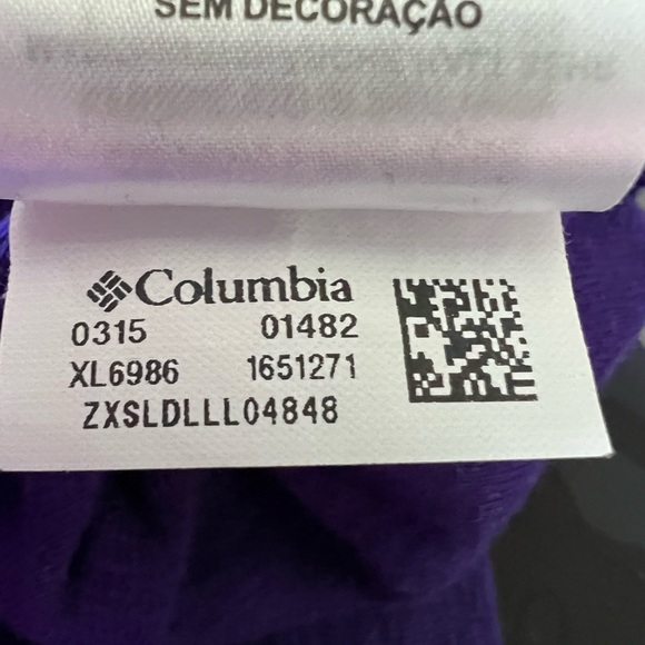 Columbia Hoodie Purple Long Sleeve with kangaroo pocket size XL - Picture 6 of 6